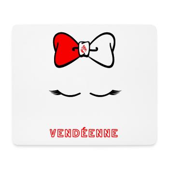 Noeud papillon Vendéenne emblème - Tapis de souris (format paysage) - blanc - Devant