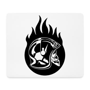 casque sp flamme - Tapis de souris (format paysage) - blanc - Devant