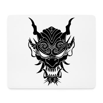 black gothic demon - Mouse Pad (horizontal) - white - Front