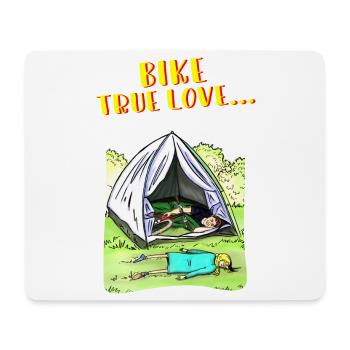 Bike True Love Camping - Mousepad (Querformat) - Weiß - Vorne