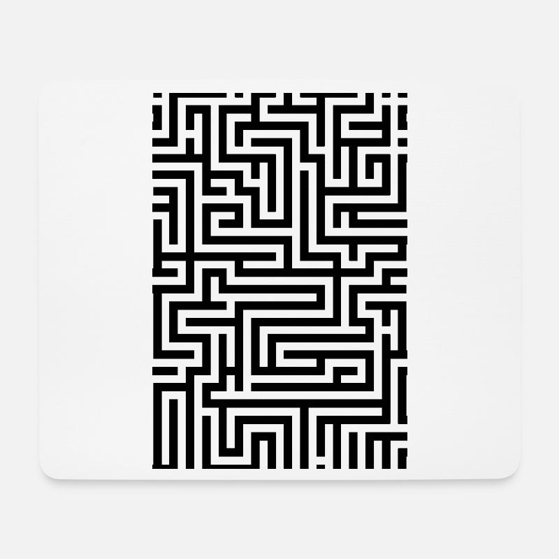 Labyrinth - Mousepad (Querformat) - Weiß