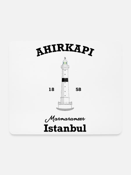 Türkei, Istanbul, Leuchtturm Ahirkapi, Marmarameer - Mousepad (Querformat) - Weiß