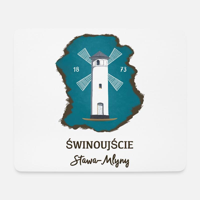 Swinemünde, Leuchtturm,, Usedom, Polen, polnisch - Mousepad (Querformat) - Weiß