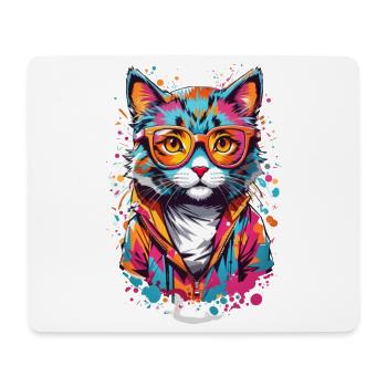 Cute cat - Mouse Pad (horizontal) - white - Front