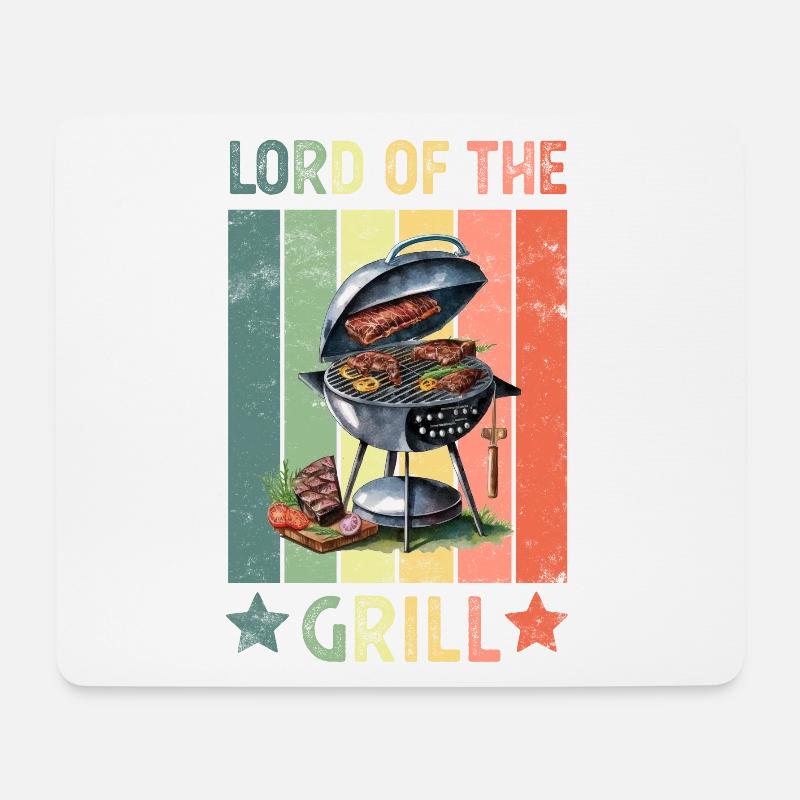 Grill Grillen Grillmeister - Mousepad (Querformat) - Weiß