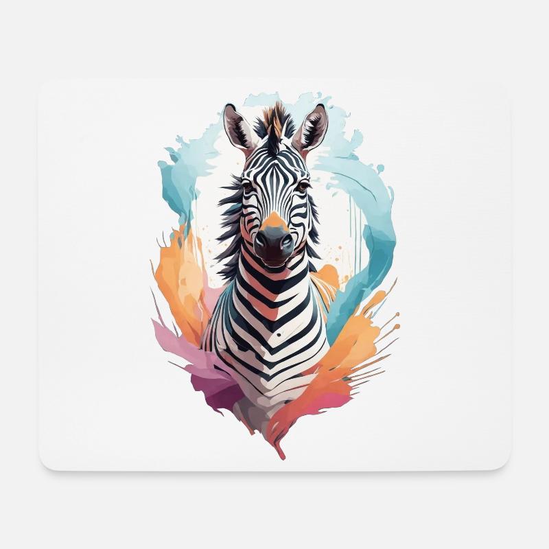 Zebra - Mouse Pad (horizontal) - white