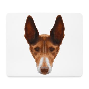 hundegrafik Damen, Podenco - Mousepad (Querformat) - Weiß - Vorne