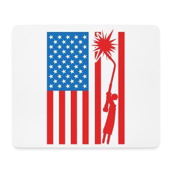 USA Welder - Mouse Pad (horizontal) - white - Front