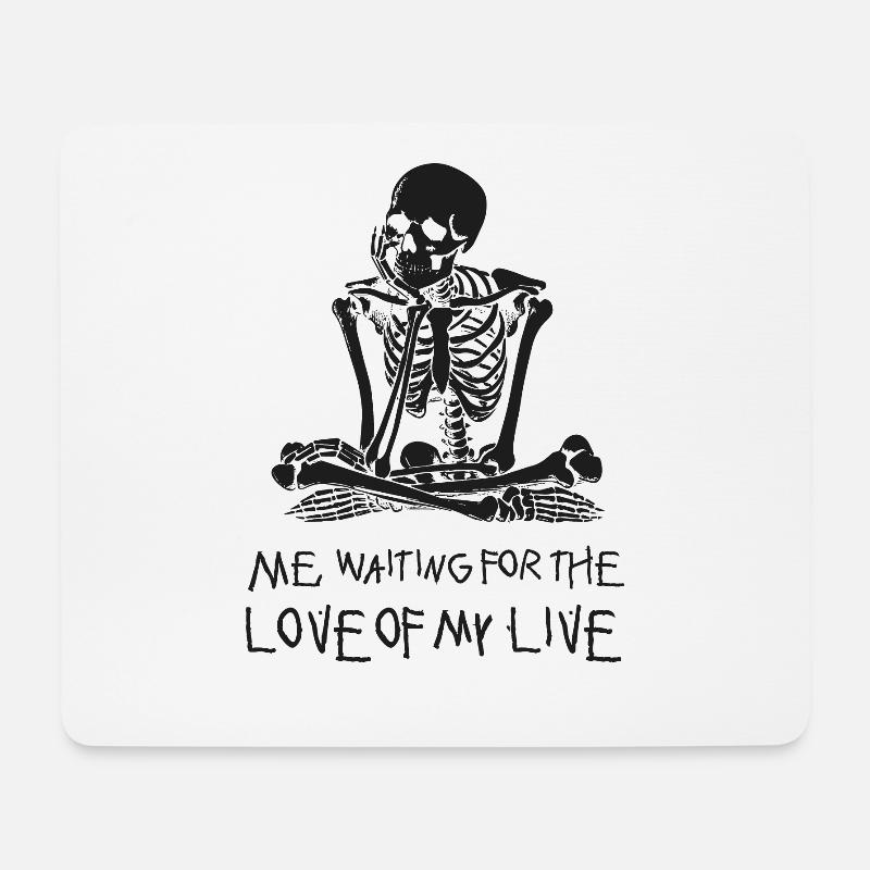 me waiting for my valentine - Mousepad (Querformat) - Weiß