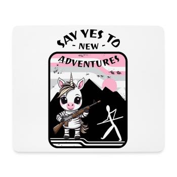 Zebra Einhorn - Mousepad (Querformat) - Weiß - Vorne