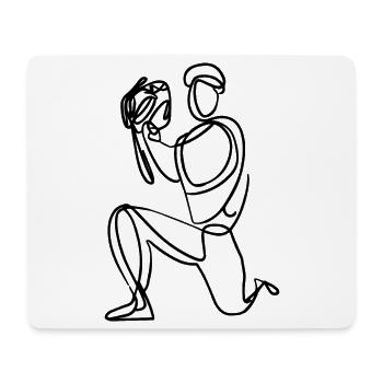 Baseball Fänger Skizze - Mousepad (Querformat) - Weiß - Vorne