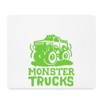 Monstertrucks für Kinder - Mousepad (Querformat) - Weiß - Vorne