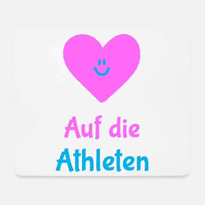 Auf die Athleten: Mentale Stärke Zuerst - Mousepad (Querformat) - Weiß