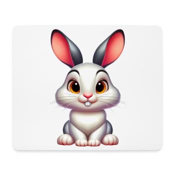 Lapin - Tapis de souris (format paysage) - blanc - Devant