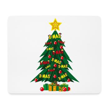 Christmas tree with a lot of love and star. - Mouse Pad (horizontal) - white - Front