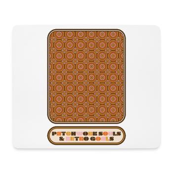 Patchwork Souls & Retro Goals – 70s Pattern - Mousepad (Querformat) - Weiß - Vorne