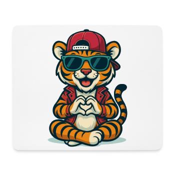Chill Heart Tiger - Mouse Pad (horizontal) - white - Front