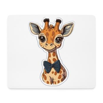 Giraffe - Mousepad (Querformat) - Weiß - Vorne
