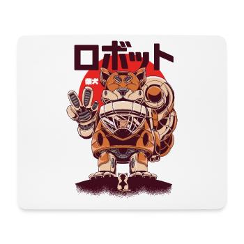 Shiba Inu im Robotermodus - Mousepad (Querformat) - Weiß - Vorne