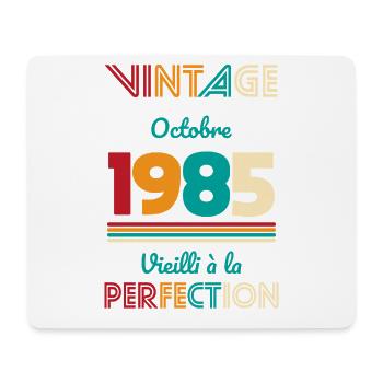 Anniversaire 40 ans - Vintage - Octobre 1985 - Tapis de souris (format paysage) - blanc - Devant