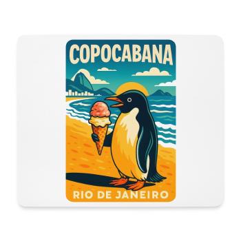 Copocabana Pinguin Rio Poster - Mousepad (Querformat) - Weiß - Vorne