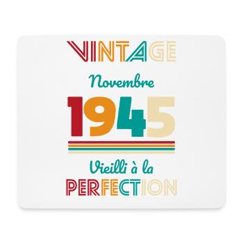 80 Jahre Jubiläum - Jahrgang - November 1945 - Mousepad (Querformat) - Weiß - Vorne