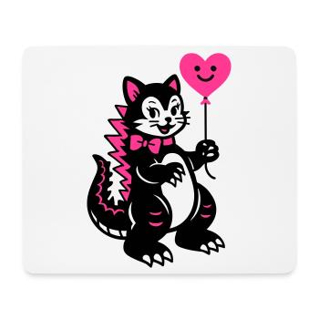 Monster Cat Pink - Mousepad (Querformat) - Weiß - Vorne