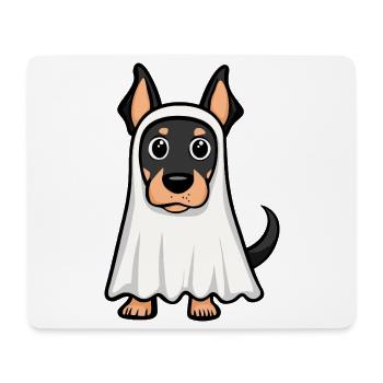 Dobermann Hund Halloween Geist - Mousepad (Querformat) - Weiß - Vorne