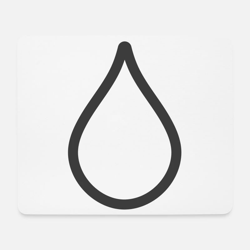 Simple Water Drop Icon Logo - Mouse Pad (horizontal) - white