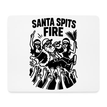 Santa Claus Weihnachtsmann Rap Lustig Spits Fire - Mousepad (Querformat) - Weiß - Vorne