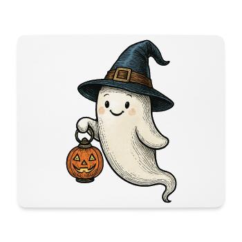 Cute Halloween Ghost for Kids - Mouse Pad (horizontal) - white - Front