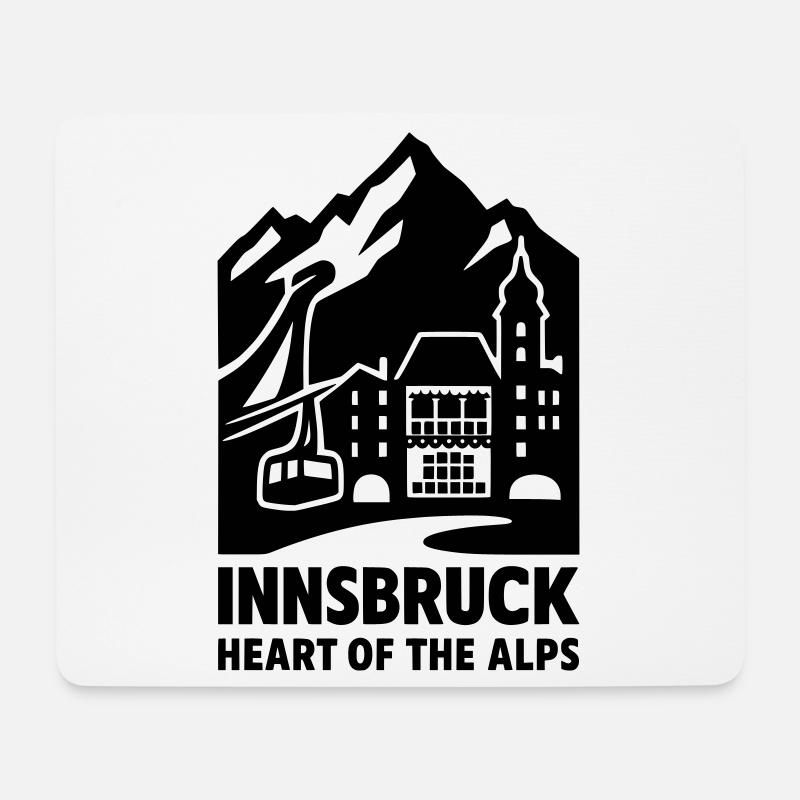 Innsbruck Herz der Alpen - Mousepad (Querformat) - Weiß