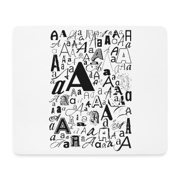 Typo A – Letter Design for Font Lovers - Mouse Pad (horizontal) - white - Front