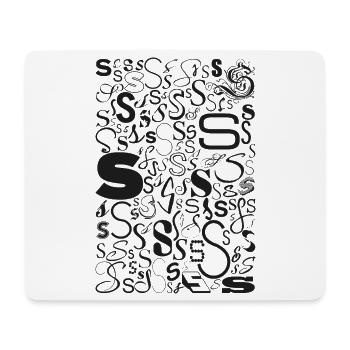 Typo S - Conception de lettres pour les amateurs de polices de caractères - Tapis de souris (format paysage) - blanc - Devant