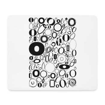 Typo O - Conception de lettres pour les amateurs de polices de caractères - Tapis de souris (format paysage) - blanc - Devant