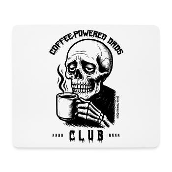 Coffee-Powerd Dads Club Lustiges Geschenk für Papa - Mousepad (Querformat) - Weiß - Vorne