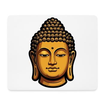 Goldener Buddha Meditation Aura - Mousepad (Querformat) - Weiß - Vorne