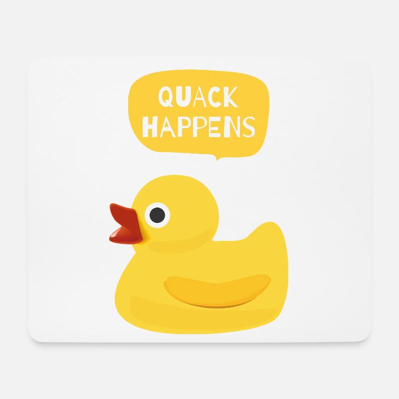 Quack Happens Duck Design - Mouse Pad (horizontal) - white