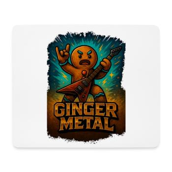 Ginger Metal – Funny Christmas Design Metal Fan - Mouse Pad (horizontal) - white - Front