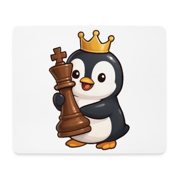 Cute Penguin Chess Figure King Queen Brain Teaser - Mouse Pad (horizontal) - white - Front