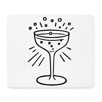 Glasblasen und strahlende Linien - Mousepad (Querformat) - Weiß - Vorne