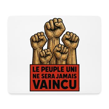 Das vereinte Volk wird niemals besiegt werden - Mousepad (Querformat) - Weiß - Vorne