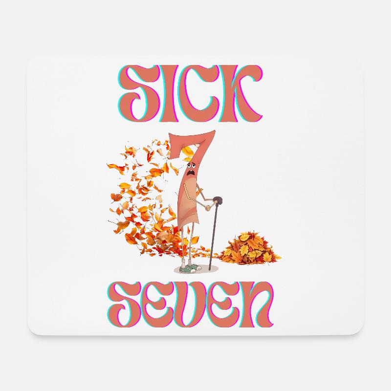 67 Sick Seven - Mousepad (Querformat) - Weiß