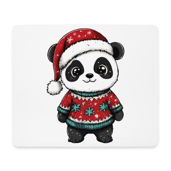 Noël de Noël Panda - Tapis de souris (format paysage) - blanc - Devant