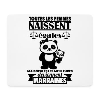 Marraine Cadeau Femme Panda Bébé - Tapis de souris (format paysage) - blanc - Devant