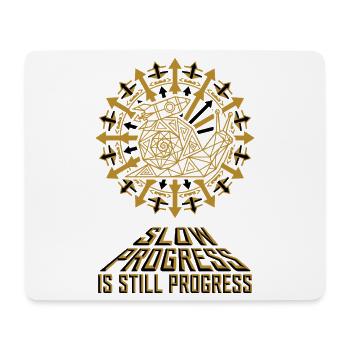 Slow Progress Rocket Snail - Mouse Pad (horizontal) - white - Front