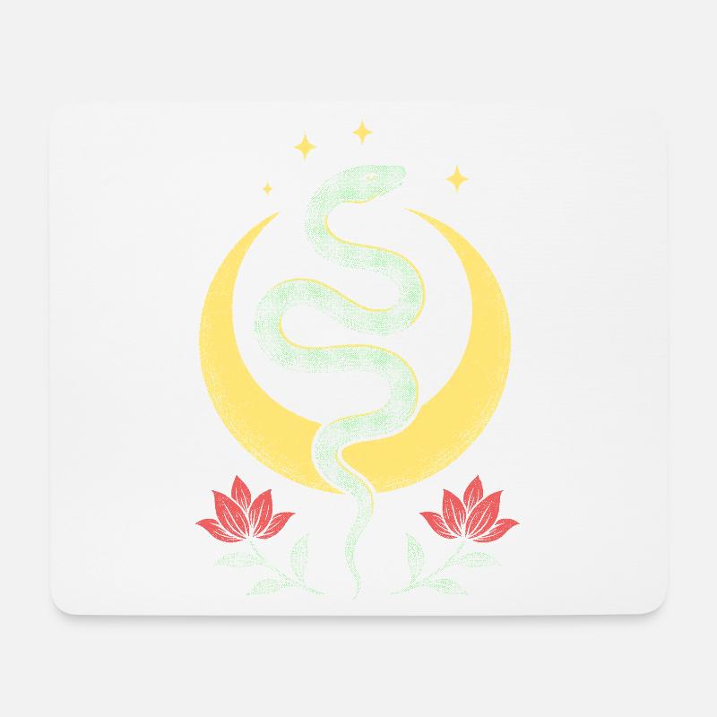 Moonserpent - Mousepad (Querformat) - Weiß