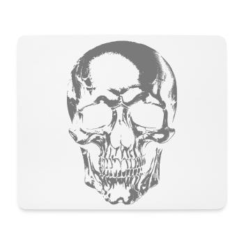 Graphique de crâne monochrome - Tapis de souris (format paysage) - blanc - Devant