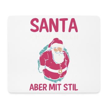 Santa Claus Christmas Time Naughty Christmas - Mouse Pad (horizontal) - white - Front