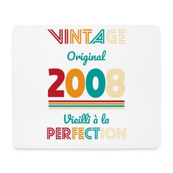 2008 – Vintage – Perfekt gereift - Mousepad (Querformat) - Weiß - Vorne